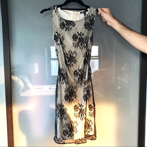 Mango Dresses & Skirts - Mango Silver Black Lace Dress